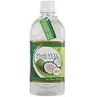Merit VCO Extra Virgin Coconut Oil - 500 ML | 100% Pure, Edible Grade | For Cooking, Skin & Hair Health, Oil Pulling