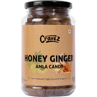 Cravez Dried Honey Ginger Amla Candy - 300G | Export Quality Amla | Adarak Amla | Low Processed Amla, Great for Weight Loss and Immunity Booster | Natural | No Preservative | No Artificial Colour Used (Amla)