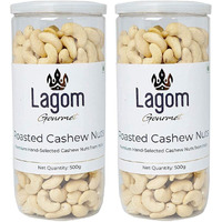 Lagom Gourmet Roasted Cashews 1 Kg,Lightly Salted,Dry Roasted,No Oil Used,Roasted To Perfection,No Preservatives,No Artificial Flavors,Gluten Free,Vegan,Non Gmo,Nuts Dry Fruits,Salted Cashew,Kaju
