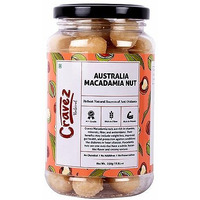 Cravez Exotic Macadamia Nuts - 250 Gram (Grade A ++ Nuts, Premium Jumbo Size, Imported) Richest Natural source Of Antioxidants | Healthy fats | Unsalted | Vegan | No additives | Packed in Vaccum pouch for Freshness