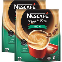 Nescafe 3 in 1 Rich Coffee, 25 Sachets Bag, 2 X 475 G, Ground
