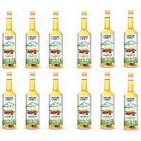 Natureland Organics Groundnut Oil/Peanut Oil 1ltr (Pack of 12) - Total 12 Ltr. Cold Pressed