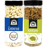 WONDERLAND FOODS (DEVICE) Premium Dry Fruits Combo Pack Of (500G Cashew + 500G Raisin, 1Kg In Jar)