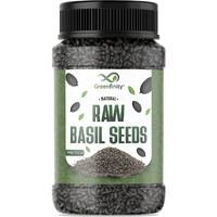 GreenFinity 100% Hygienic Raw sabja Basil Seeds (200 Gram) Pack of 1