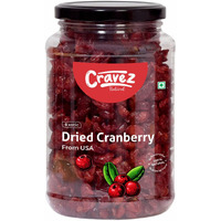 cravez Premium Cranberry - 250 Gram | High Antioxidants, Dietary Fiber & No Gluten, Antioxidant Rich | Immunity Booster & Healthy Snack | Sweet Berries, Previously Frozen