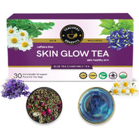 TEACURRY Skin Glow Tea (1 Month Pack | 30 Tea Bags) - Help In Skin Shine, Moisturized Skin, Acne, Anti-Aging, 100 grams