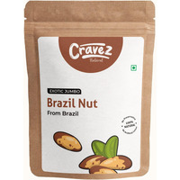 Cravez Natural Exotic Brazil Nuts - 500 Gm (Grade A ++ Nuts, Premium Jumbo Size, Imported) - Richest Natural Source Of Selenium