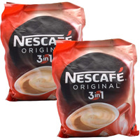 Nescafe 3 in 1 Original Soluble Ground Coffee Beverage, 30 Sachets Bag - Medium Roast - Pack of 2 (Imported)