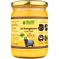 Village Company A2 Bilona Desi Cow Ghee | Bilona Method | Premium, Organic, Traditional | Grass Fed | Kangayam Desi Cow | Lab-Certified | Glass Jar 500ml