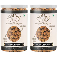 Healthy Treat Gur Chana 400gm | Jaggery Coated Chana | Gud Chana | Roasted Chickpeas with Natural Jaggery | Immunity Booster | Delicious and Healthy Gur Chana Snacks | Perfect for Snacking Anytime