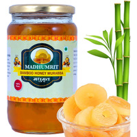 MADHUMRIT 100% Raw Natural & Organic Murabba | Raw Forest Honey | Helps Increasing Height, Growth, Healthy and Fresh | Bans ka Murabba (500 gram) (Bamboo)