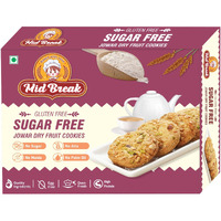 Midbreak Sugar Free Jowar (Sorghum) Millets & Dry Fruit Cookies | Gluten-Free | Ideal for Diabetics, Calorie Watchers, and Gym Goers | Pack of 1 | 200g