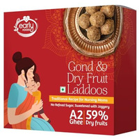 Early Foods - Gond & Dry Fruits Laddoo | Sugar Free Laddu | Sweetened With Dates | A2 Ghee Laddoos | Laddoos For New Moms, 290 Gram