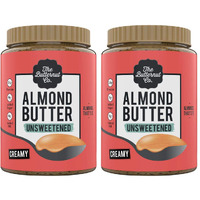 The Butternut Co. Almond Butter Unsweetened Creamy, 1 Kg (Pack Of 2)