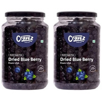 Cravez Dried Blueberries - 1000g, Sweet Berries | Dried Fruits | Rich in Calcium, Vitamin K | Healthy Skin | Boost Immunity | Vegan, Non-GMO, Preservative-Free | Blueberry Snacks