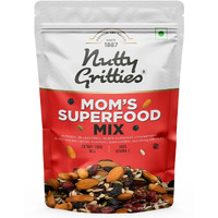 Nutty Gritties Moms Superfood Healthy Trail Mix 400g( Pack of 2 ,Each Pack 200g,) - Roasted Almonds | Mixed Roasted Seeds Flax, Pumpkin, Sunflower | Dried Black Currant, Cranberries, Blueberries with Black Raisins| Healthy Snack