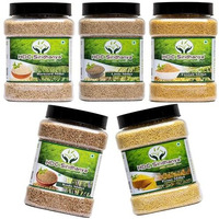 HDC Siridhanya Unpolished And Organic Millets Combo Pack Of 5 [Kodo, Foxtail, Barnyard, Little And Proso millets, Each Millet 500gm Packed In Jar] Organically Grown From Andhra Pradesh.