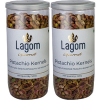 Lagom Gourmet Pistachio Kernels 1 Kg | All Natural | No Preservatives | No Additives | Gluten Free | Vegan | Plant Based | Non Gmo | Nuts | Dry Fruits | Pistachios | Pista Without Shell