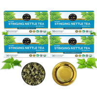 TEACURRY Stinging Nettle Tea (4 Months Pack, 120 Tea Bags) - Helps with Blood Sugar, Blood Purify, Kidney Detox - Nettle Tea Bags