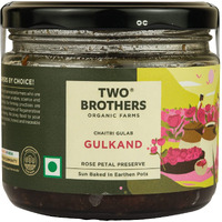 Two Brothers Organic Farms - Natural Gulkand | A Rose Petal Preserve | Sweetened Using Raw Honey | No Added Sugar | Rose Petal Jam (300G)