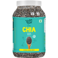 Yogabar Roasted Organic Chia Seeds 1Kg, Rich Source in Plant Protein, Diet Food Healthy Snacks, Loaded with Calcium, Iron, Zinc and Magnesium