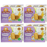 MidBreak - Sugar Free Atta Biscuits | Sugar Free Atta Cookies | Atta Biscuits | Premium Handmade Cookies | 300 Gm x 4 | Pack of 4