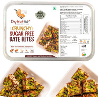 Dry Fruit Hub Crunchy Date Bites 500g I Sugar Free Dates Barfi Made with Dates, Pista, Cashews, Almonds, and Pure Ghee I Dry Fruits Nuts | Energy Booster | Fresh And Tasty Healthy Snacks
