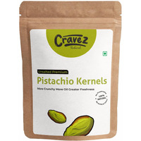 Cravez Premium Unsalted Whole Pista Kernels - 250 gm | Imported | Fresh & Crunchy | (Grade A ++ Nuts, Premium Jumbo Size, Imported) Packed in Reusable Premium Jar