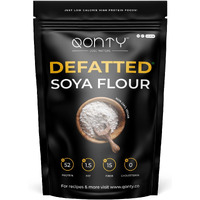 Qonty Defatted Soya Flour | 52% Protein, 1.5% Fat | Lab Tested | 8 gm Protein Per Roti | No Preservatives | Gluten Free | Rich in Micro Nutrients (750 g)