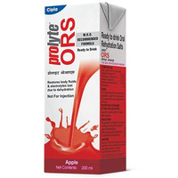 Cipla Prolyte Ors Ready To Drink Oral Rehydration Contains Vital Electrolytes | Restores Body Fluids & Electrolytes Lost Due To Sweating, Diarrhea & Vomiting | Who Formula (Apple, Pack Of 10, Liquid)