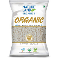 Natureland Organics Rice Poha 500 Gm (Pack of 4) Total 2 Kg- Organic Healthy Poha