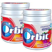 Orbit Mixed Fruit Sugarfree Chewing Gum | Chewing Gums for Clean and Healthy Teeth | Pocket-Friendly & Easy to Carry Pot Pack |66g | Pack of 2