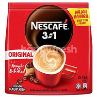 Nescafe 3 In 1 Original Coffee Bag 18G  25 Sticks(Imported),0.48 Kilograms