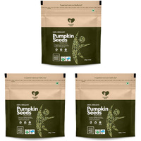 Nourish You Organic Pumpkin Seeds 100 gm (Each) | Raw Pumpkin Seeds Protein and Fiber Rich Superfood | Healthy Snack Immunity Booster (Pack of 3)