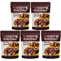Nutty Gritties Premium Kalmi Dates -1.75 Kg | Juicy & Delicious Khajoor, Khajur | No Artificial Colours | Naturally Sweet | Instant Energy | Resealable Pouch (Pack of 5,350g Each),