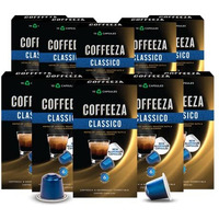 COFFEEZA Classico Aluminium Coffee Capsules, Intensity - 6 |100% Arabica Coffee | Nespresso Compatible Coffee Pods | Box Of 10 (100 Capsules), 1 Kg 200 gram