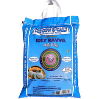 COW AND CALF Premium Idly Rawa | Naturally Gluten Free | Makes Soft Idlis | Easy To Make | Fluffy And Spongy Idlis Guaranteed | Fine Silky Texture | Hands-Free Packing | Sortexed | 5Kg Bag