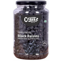 cravez Seedless Black Raisins 500 Gm | Kali Kishmish | High In Antioxidants | Naturally Sweet & Tasty | Fiberous & Delicious For Snacking | No Preservatives | No Additives | Healthy Snacks, Fresh