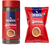 CONTINENTAL SPECIALE Coffee 50gm Jar + 50gm Refill Pouch Combo | 100% Pure Instant Coffee Powder | 100gm