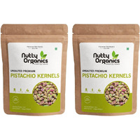 NUTTY ORGANICS Premium Unsalted Whole Pista Kernels - 1 Kg | Imported | Fresh & Crunchy | (Grade A ++ Nuts, Premium Jumbo Size, Imported) - Air Tight Pouch