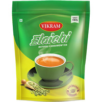 Vikram Elaichi CTC Tea | Enriched with 100% Natural Ground Cardamom (Elaichi) | Refreshing & Aroma of Real Elaichi | No Added Essence - 1kg Pouch