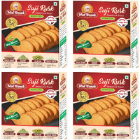 MidBreak - Suji Rusks| Saunf Rusk | Elaichi Rusks | 3 in 1 Rusks | Premium Handmade Suji Rusks (Pack of 4)