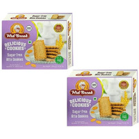 MidBreak - Sugar Free Atta Biscuits | Sugar Free Atta Cookies | Atta Biscuits | Premium Handmade Cookies | 300 Gm x 2 | Pack of 2