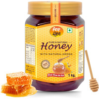 ANP BEE NMR Tested Natural Honey 1kg I 100% Pure, Unpasteurized, and Unprocessed Honey I Helps in Weight Loss, Cough & Cold I Natural Honey 1kg Bottle I No Added Sugar I Natural Immunity Booster I Pack of 1