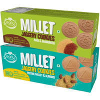 Early Foods biscuits combo pack of 2 - Foxtail & Ragi Amaranth Jaggery Cookies, 150g each| Sugar Free biscuits