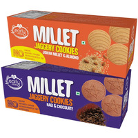 Early Foods Biscuits Combo Pack Of 2 - Jowar & Ragi Choco Jaggery Cookies X 2, 130G Each| Sugar Free Biscuits - Jowar & Ragi Choco, 260 G