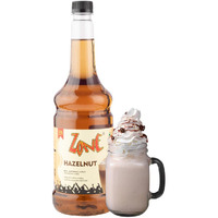 Zone Hazelnut Syrup 1050ml | Sweet & Nutty Caramelized Hazelnut Flavor for Coffees, Cocktails, Desserts & More | 35+ Flavours