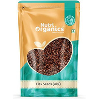 Nutri Organics Premium Raw Flax Seeds 200g - Alsi Seeds | Fibre Rich | Flax Seeds for Hair Growth | Seeds for Eating