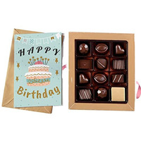 redbakers.in Happy Birthday Chocolate Gift Box & Greeting Card Combo Gift pack (TIKGlitter)