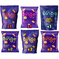 The Healthy Binge Assorted Baked Chips Snacks for Adults and Kids | Ragi, Jowar, Moringa, Amaranth & Quinoa Chips | Protein and Fiber Rich | Indian Masala, Cajun Spice, Cheese, BBQ, Chatpata Chaat, Salted Caramel | Pack of 9 (40 Gm X 9)